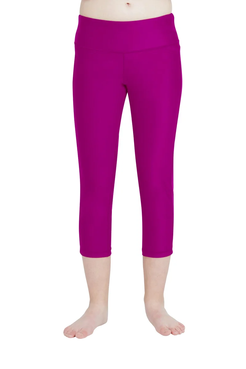 COEGA  Girls Youth Tights 3/4 - Purple Groovy Splashes